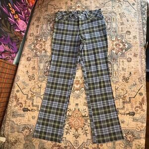 Vintage 90s Plaid Flare School Girl Preppy Grunge Y2k Punk Size Medium